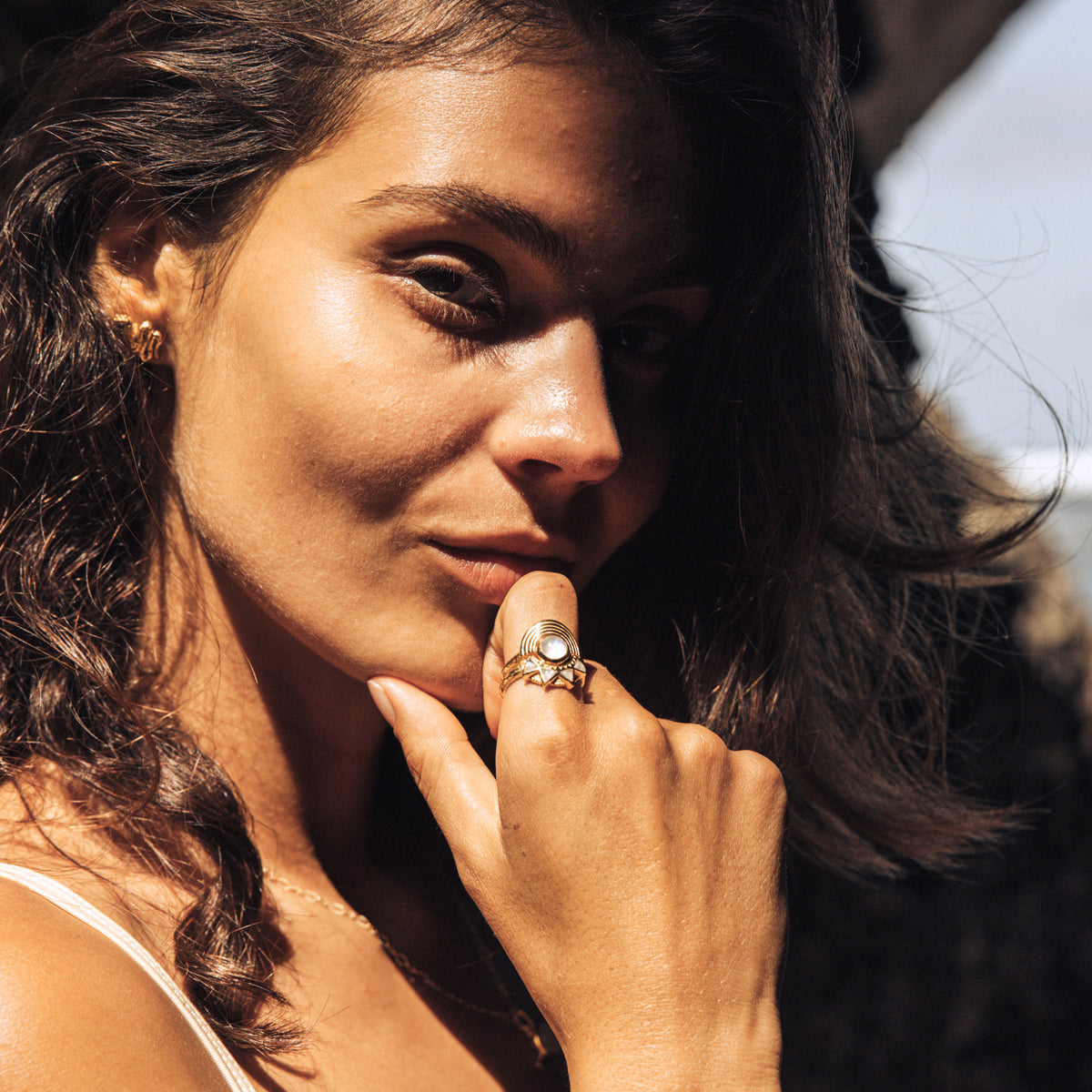 CUSTOM - Be Open Ring || Moonstone