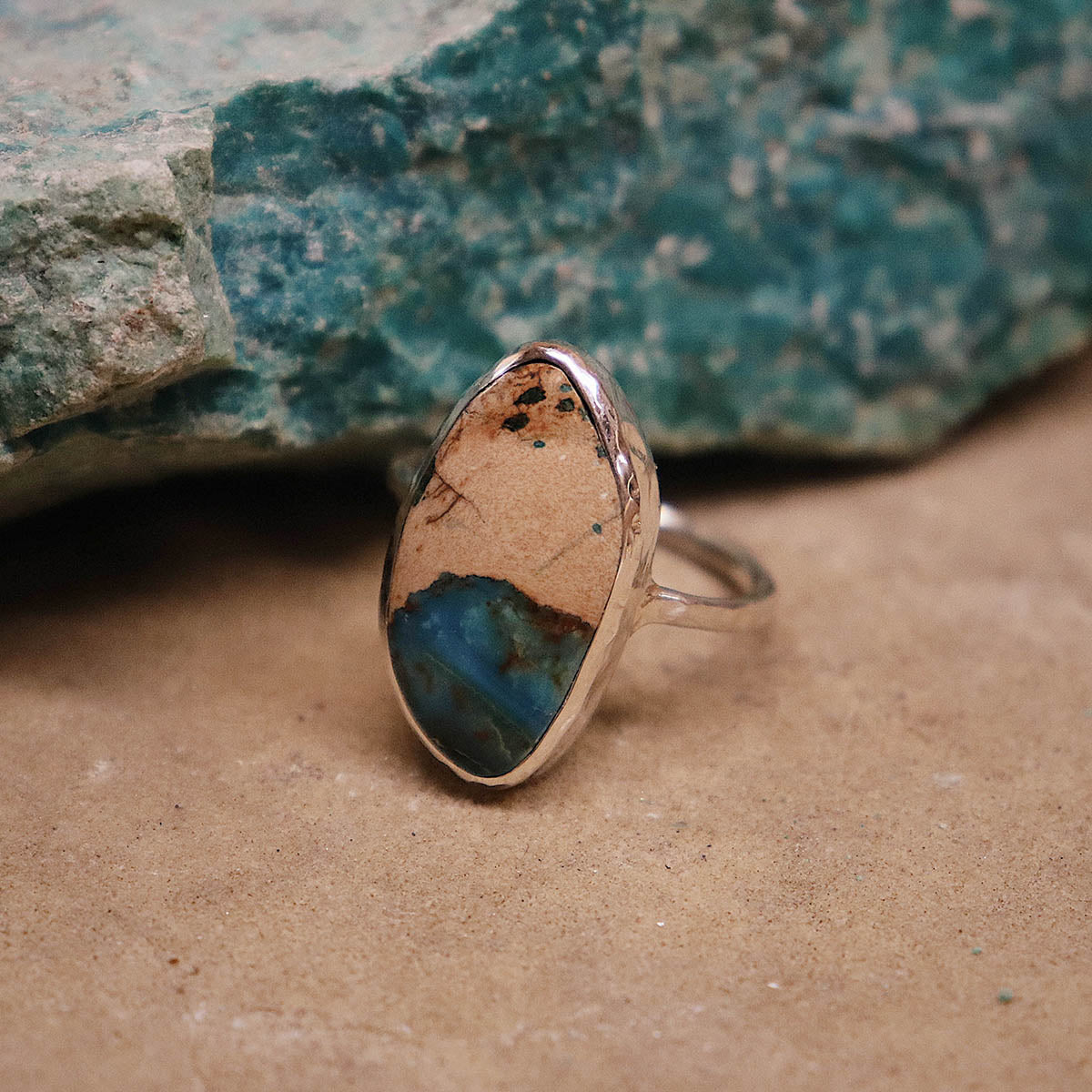 Copper Chrysocolla Elfin Ring