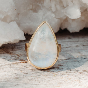 Rainbow Moonstone Ring