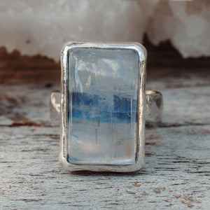 Rainbow Moonstone  Ring