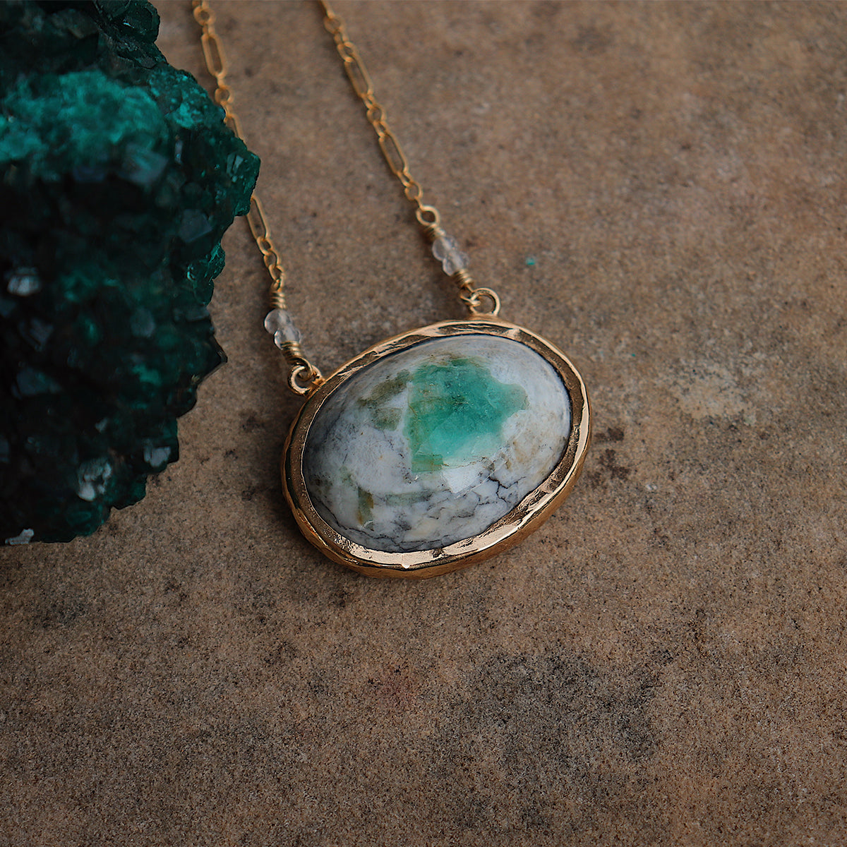 Emerald Quartz Necklace