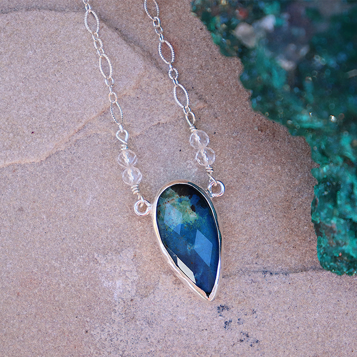 Azurite Crystal Necklace