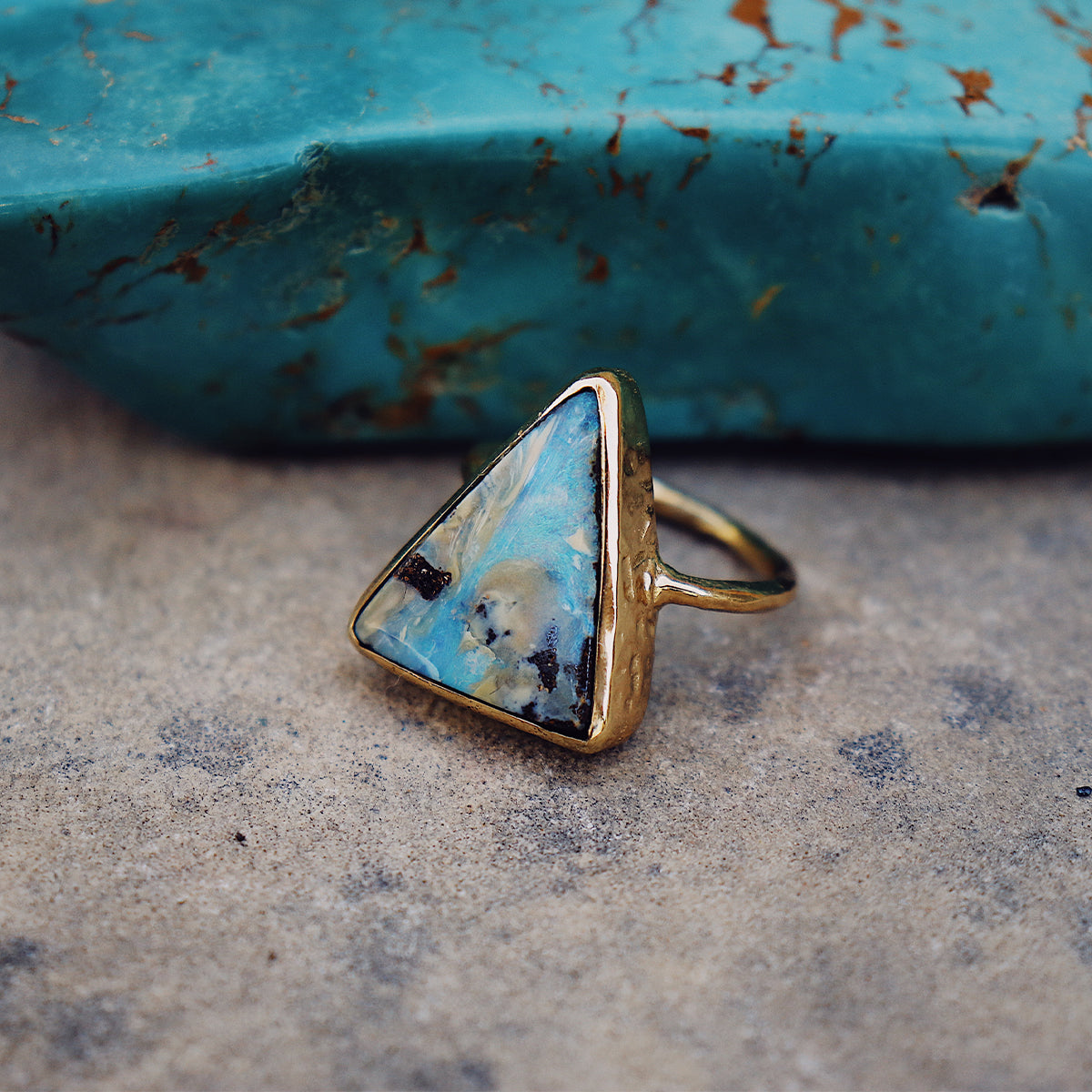 Boulder Opal Elfin Ring