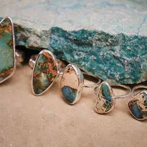 Copper Chrysocolla Elfin Ring