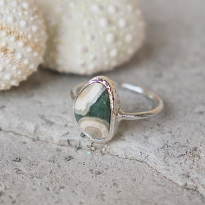 Ocean Jasper Elfin Ring