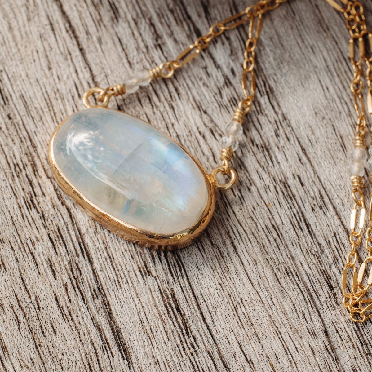 Rainbow Moonstone Necklace