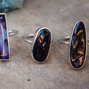 Boulder Opal Elfin Ring