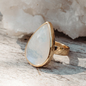 Rainbow Moonstone Ring