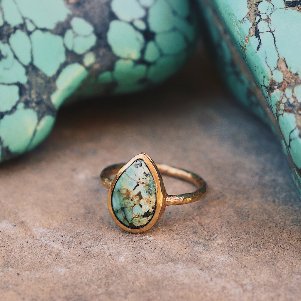 Bedouin Turquoise Elfin Ring - Bahgsu