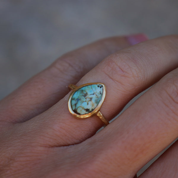 Bedouin Turquoise Elfin Ring - Bahgsu