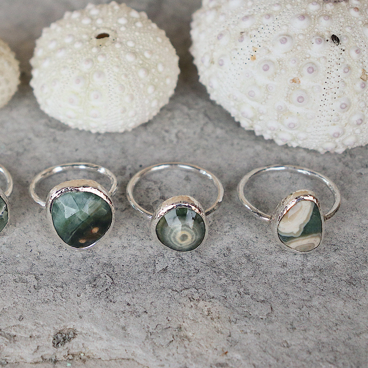 Ocean Jasper Elfin Ring