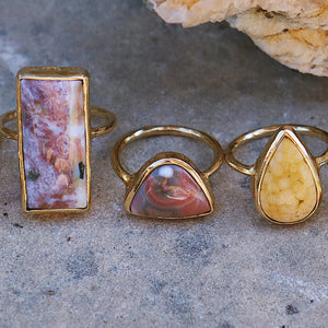 Ocean Jasper Elfin Ring