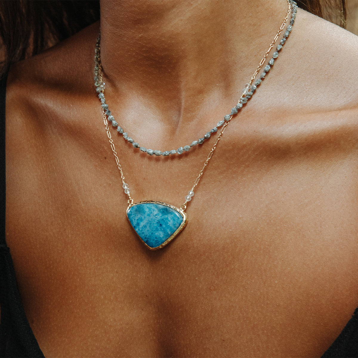 galaxy diamond || Gemstone Necklace