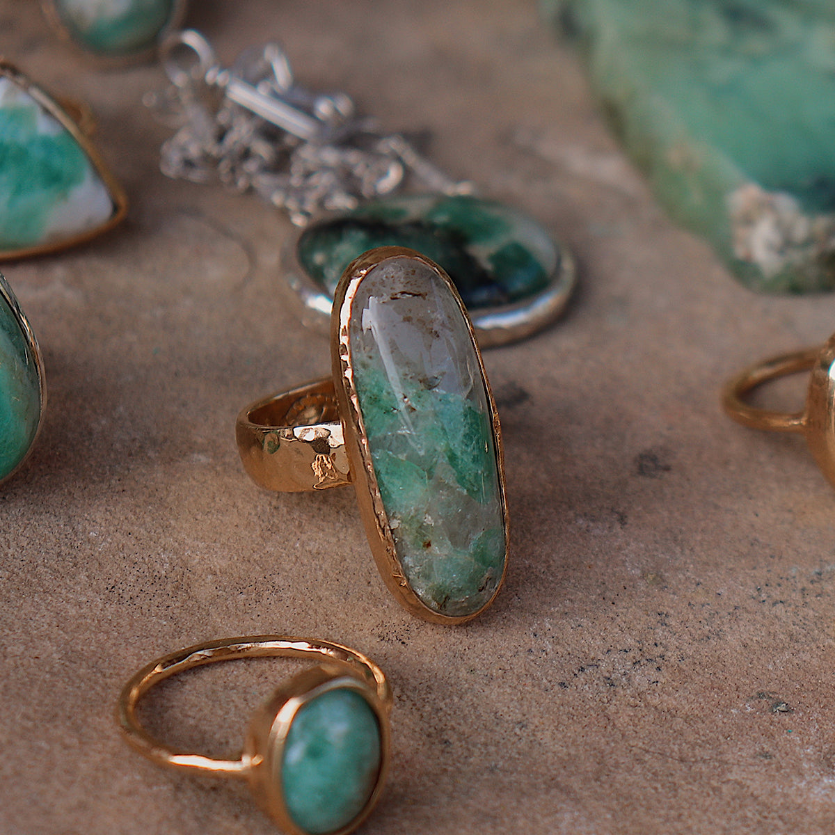 Emerald Quartz Ring