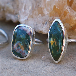 Ocean Jasper Elfin Ring