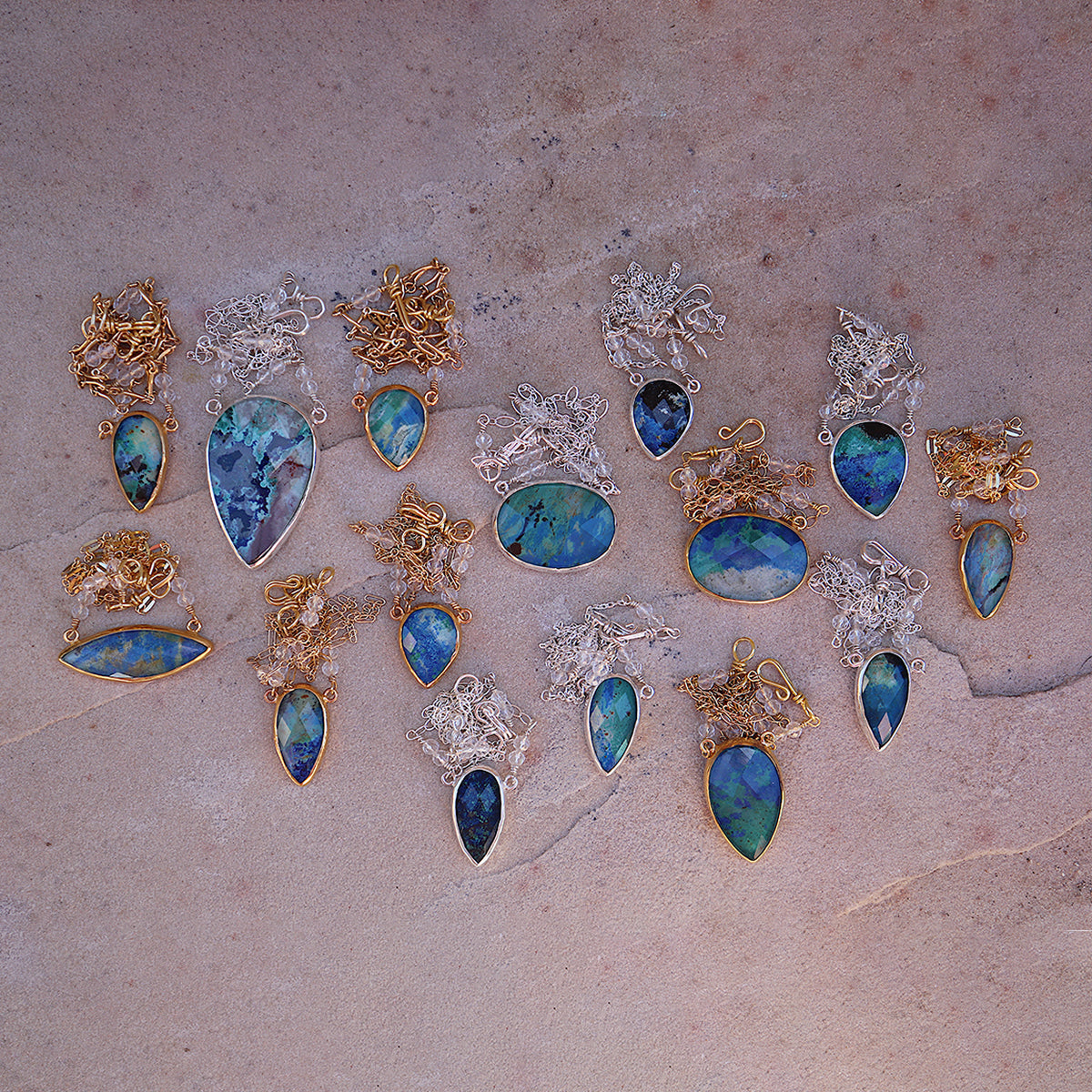 Azurite Crystal Necklace