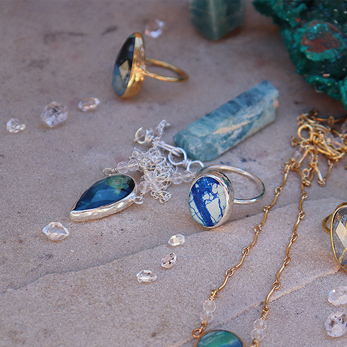 Azurite Crystal Necklace