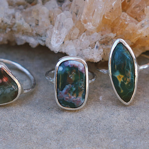 Ocean Jasper Elfin Ring