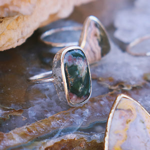 Ocean Jasper Elfin Ring