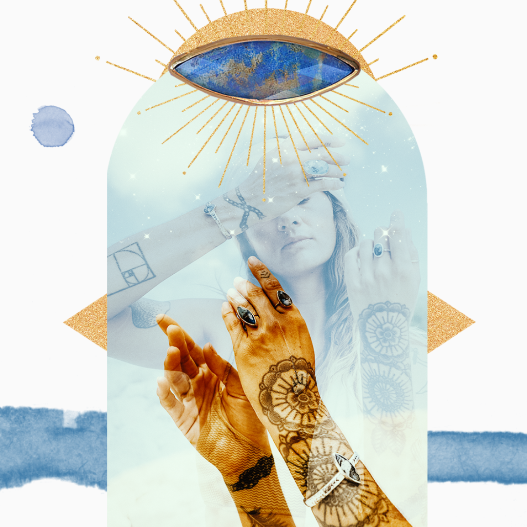 Azurite Crystal Ring