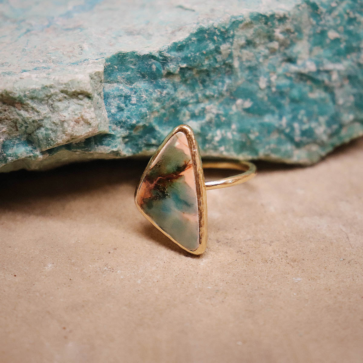 Copper Chrysocolla Elfin Ring