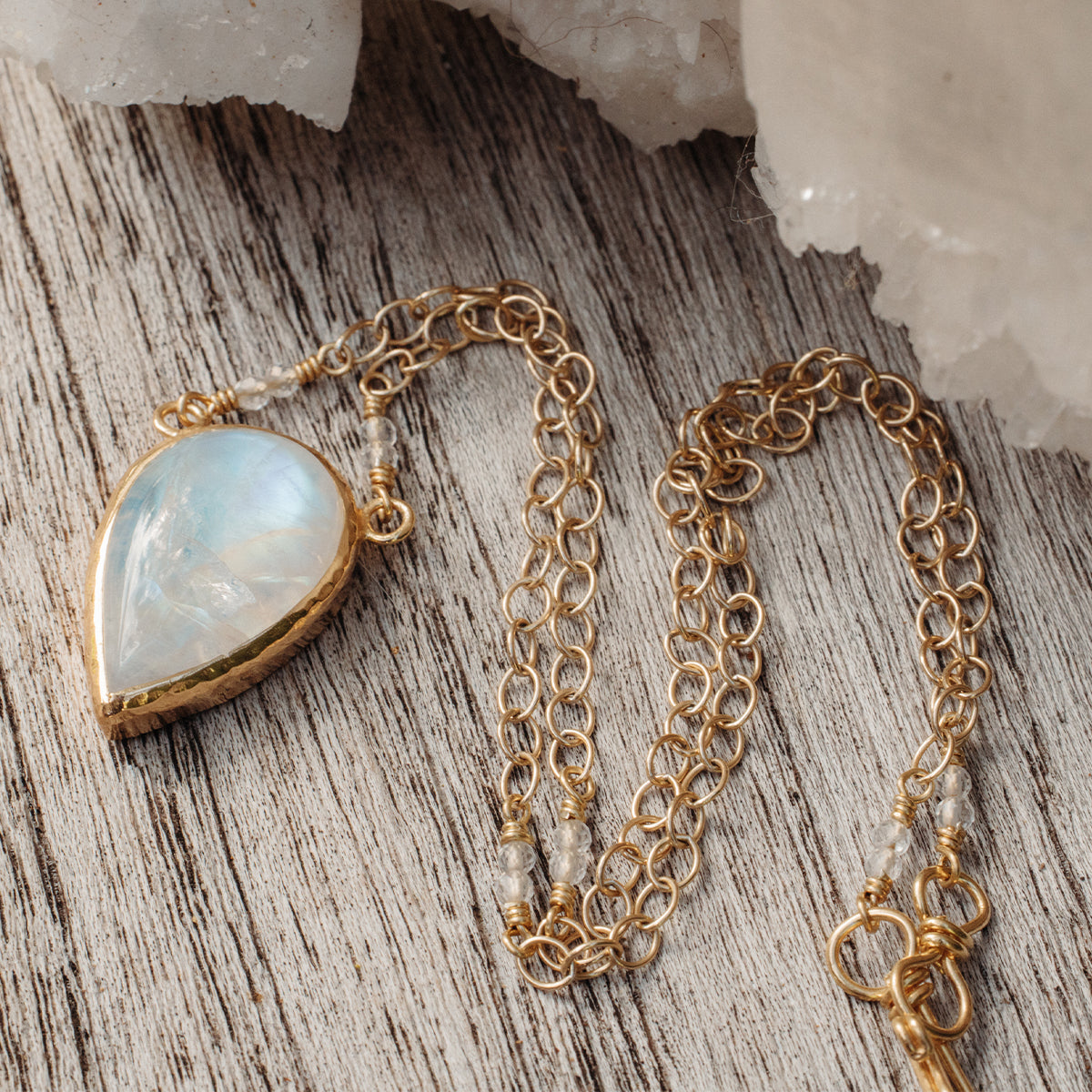 Rainbow Moonstone Necklace