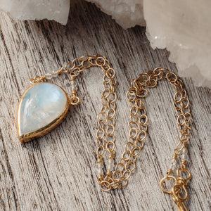 Rainbow Moonstone Necklace