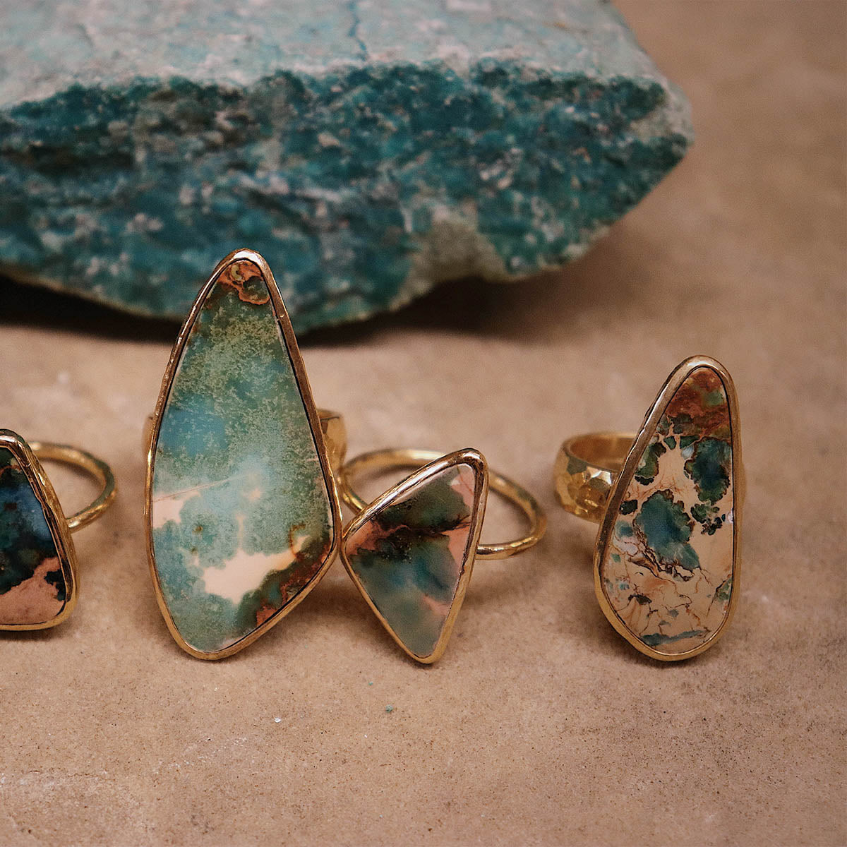 Copper Chrysocolla Elfin Ring