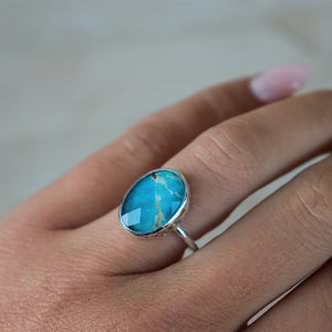 Azurite Crystal Ring