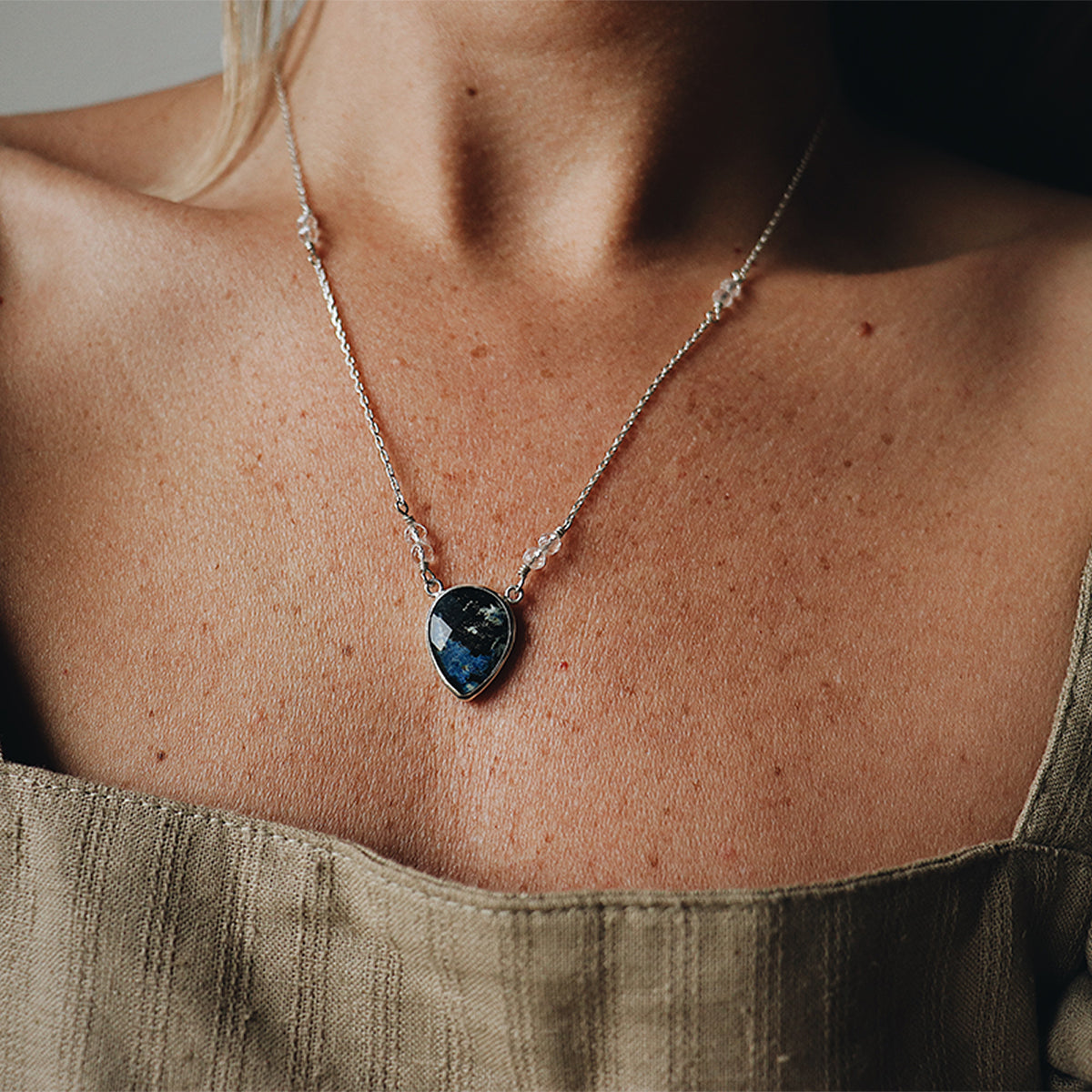 Azurite Crystal Necklace