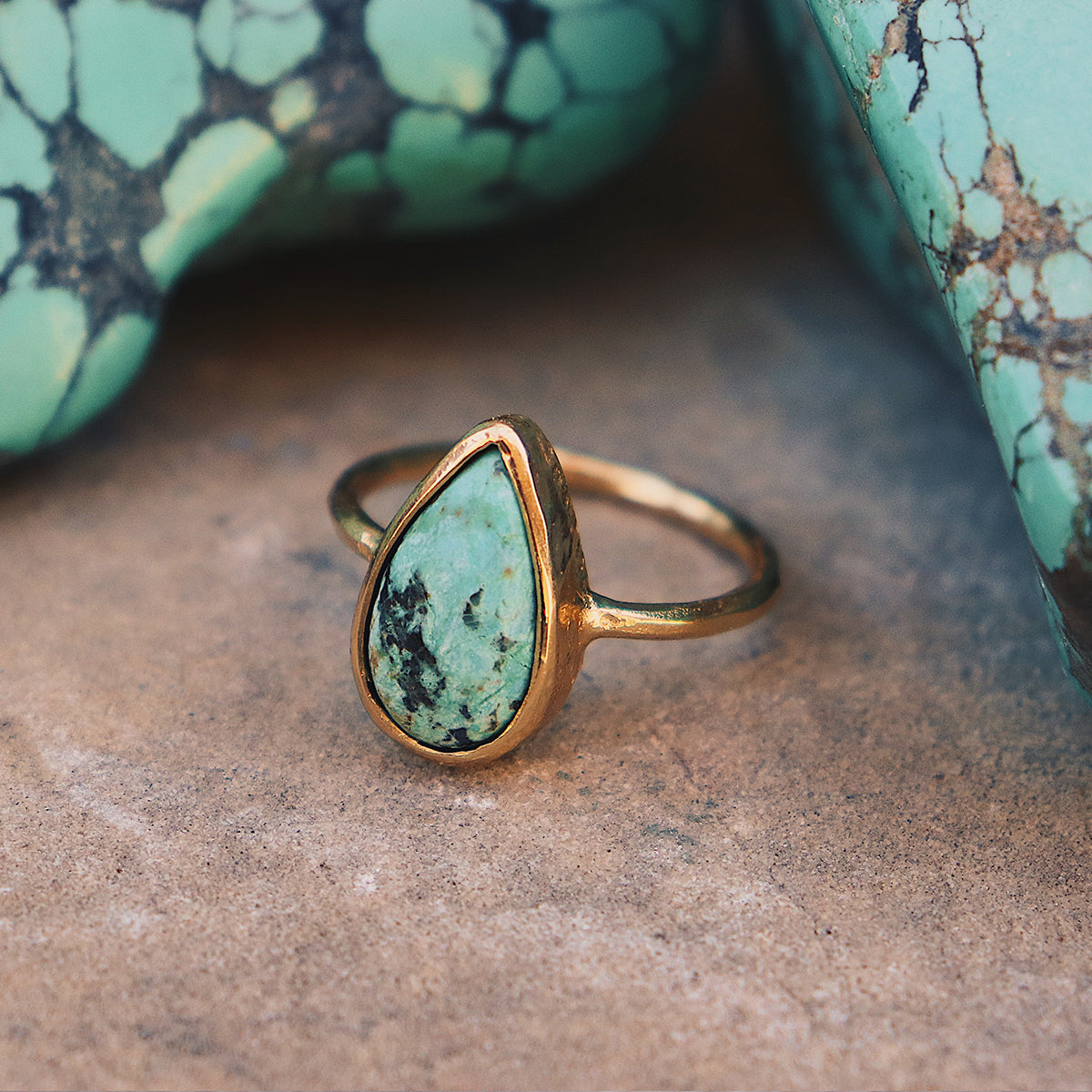 Bedouin Turquoise Elfin Ring