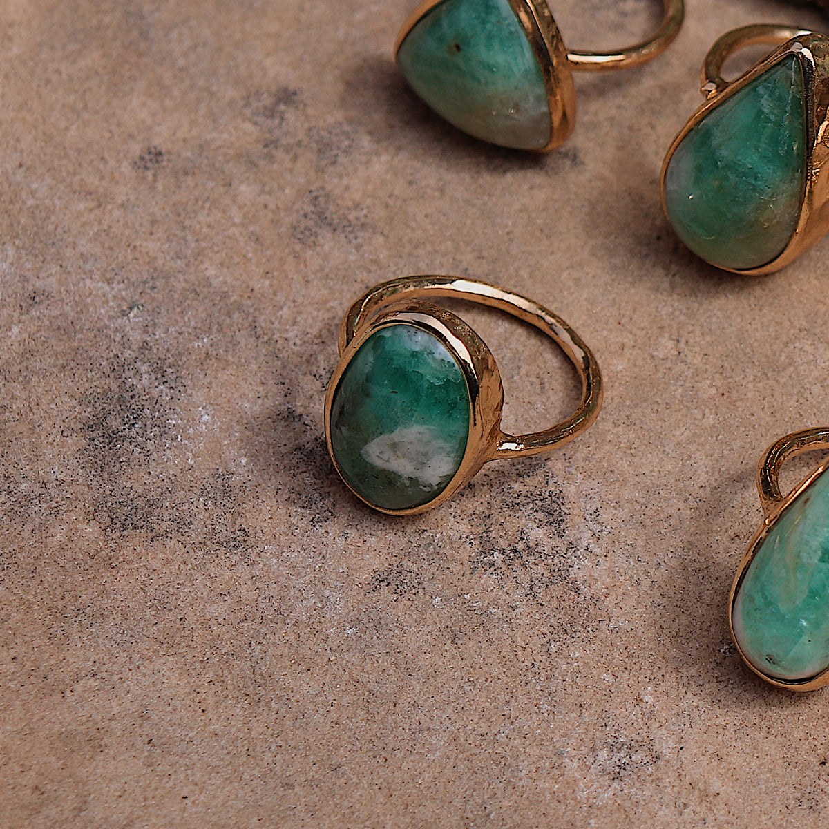 Emerald Quartz Elfin Ring