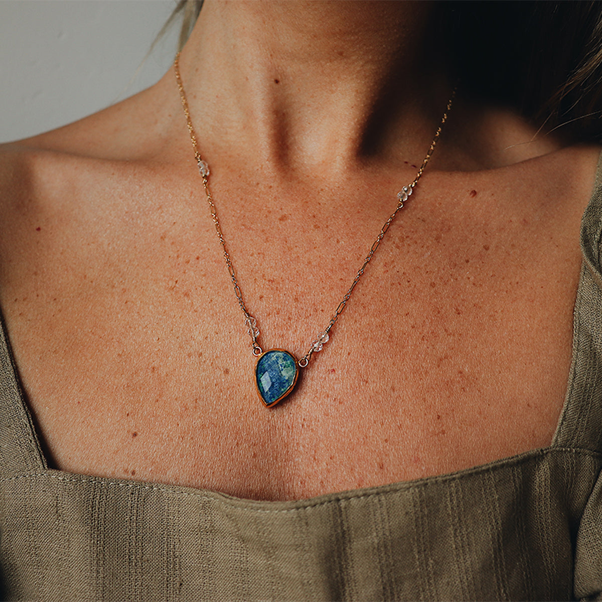 Azurite Crystal Necklace