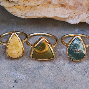 Ocean Jasper Elfin Ring