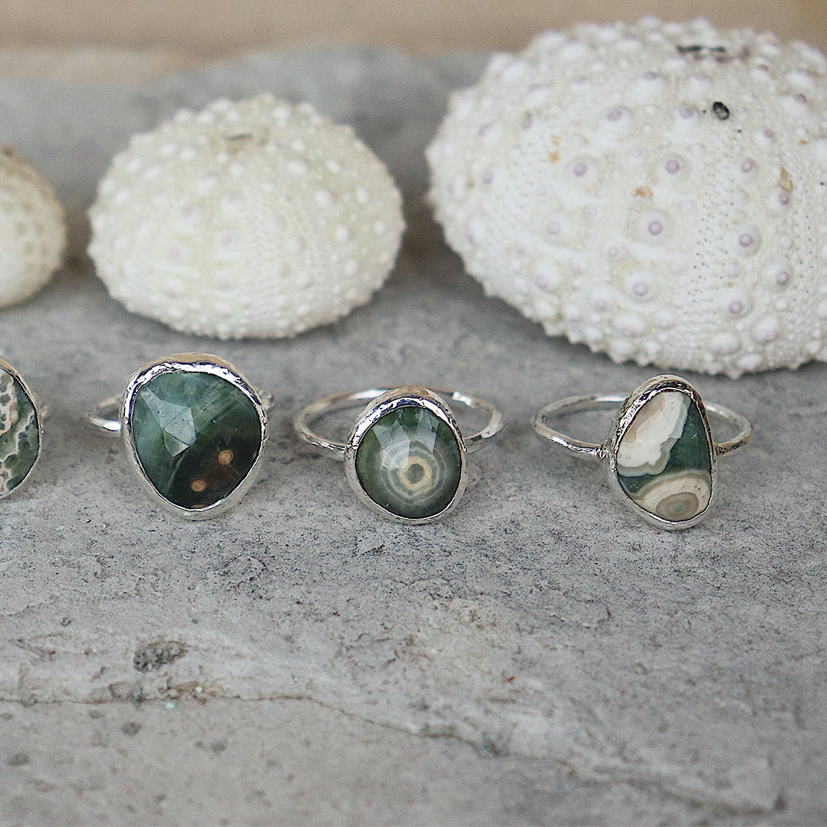 Ocean Jasper Elfin Ring