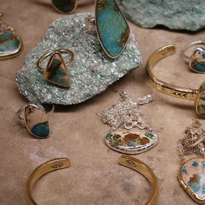 Copper Chrysocolla Elfin Ring