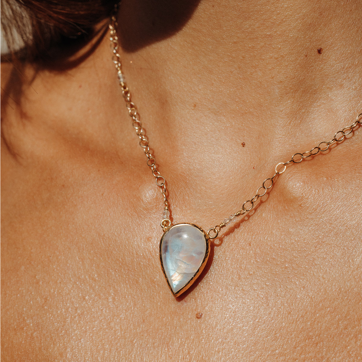 Rainbow Moonstone Necklace
