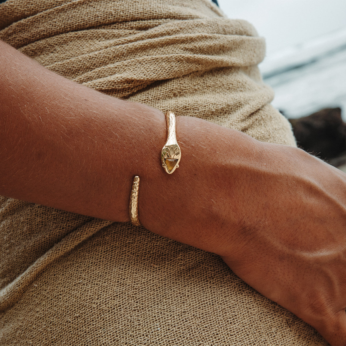 Serpent Cuff || Citrine