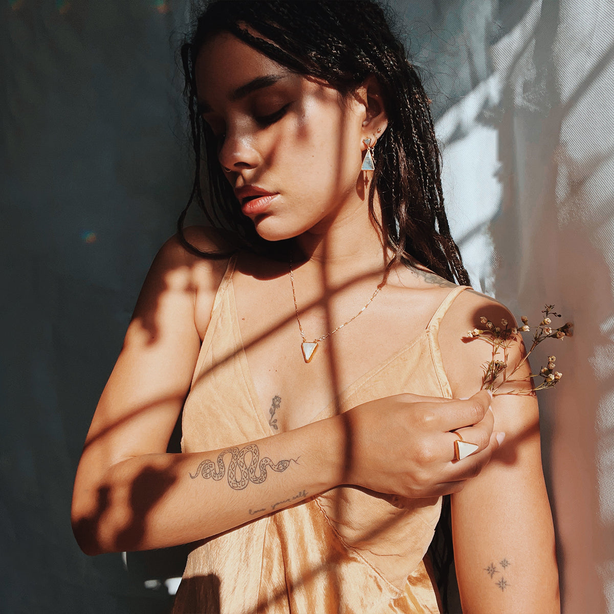 Ancestor Earrings || LABRADORITE