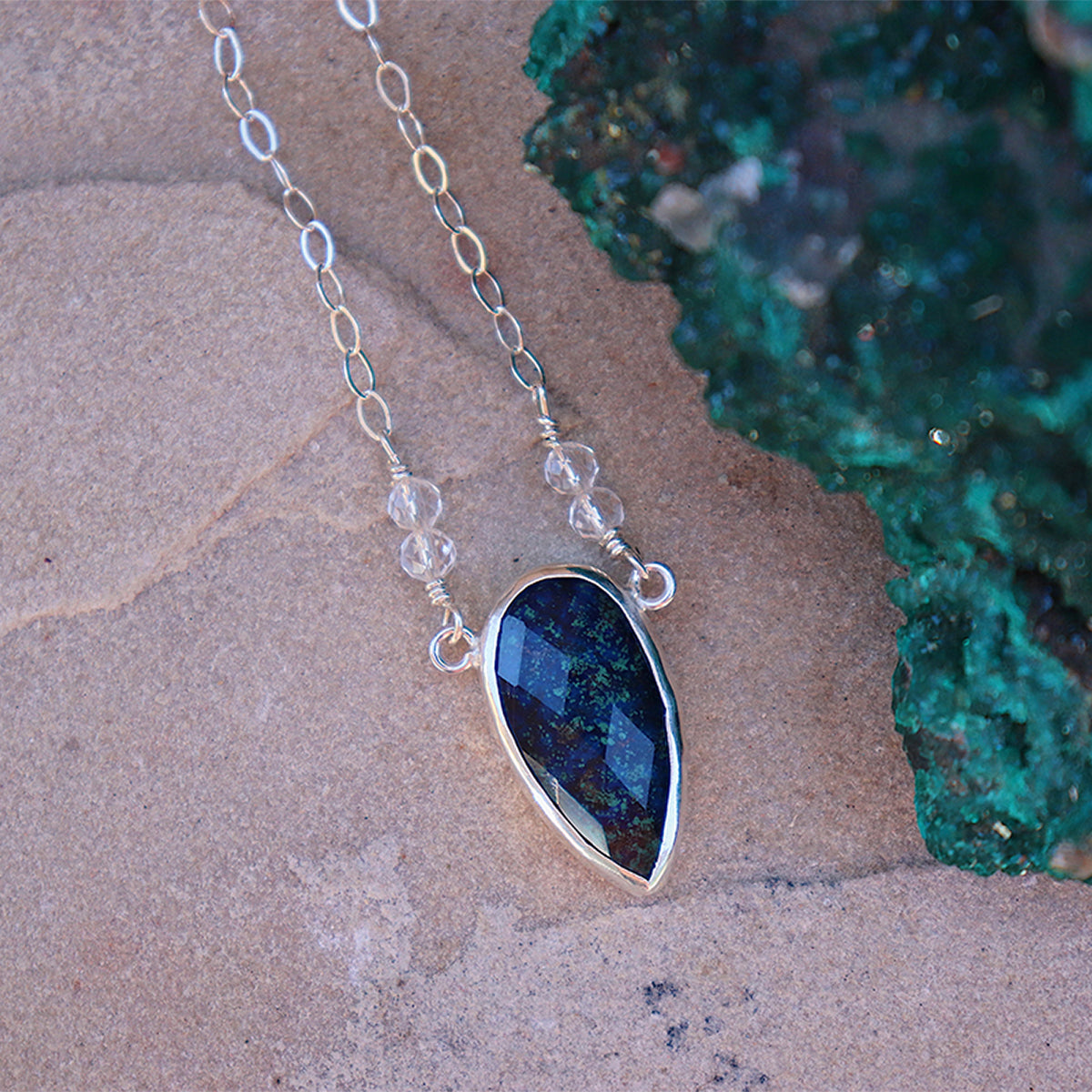 Azurite Crystal Necklace