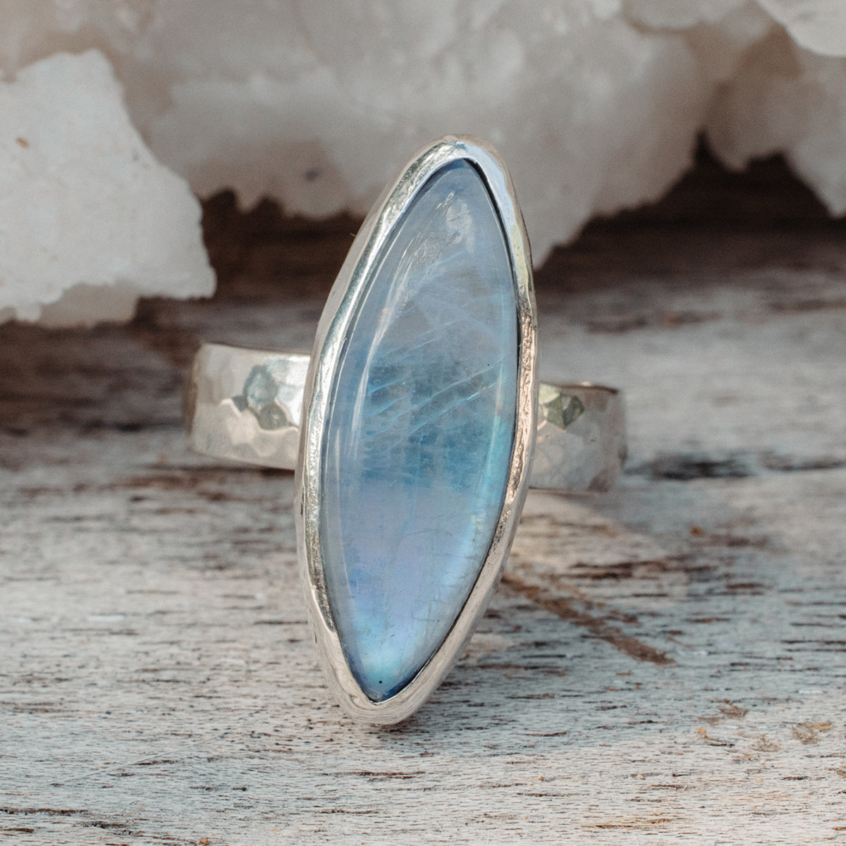 Rainbow Moonstone  Ring