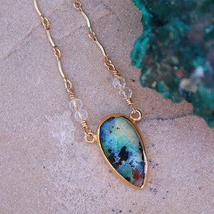 Azurite Crystal Necklace