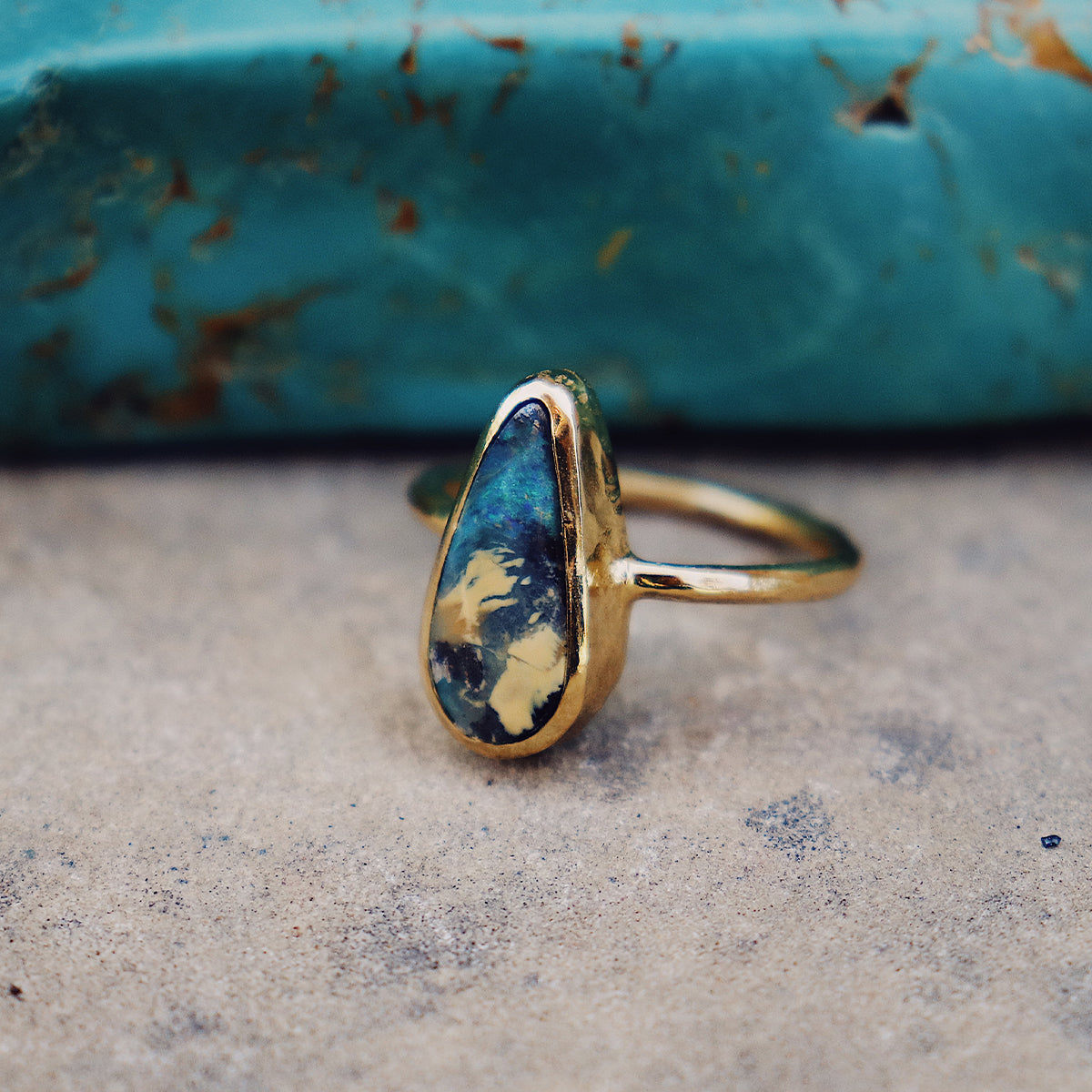 Boulder Opal Elfin Ring