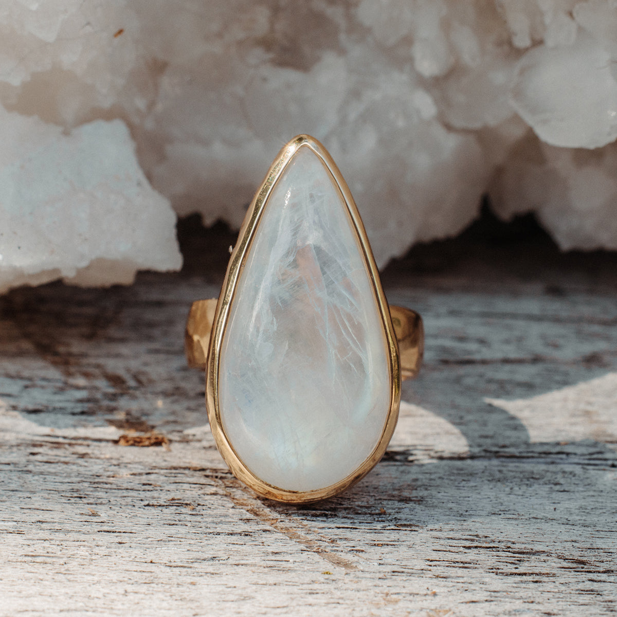 Rainbow Moonstone Ring