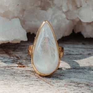 Rainbow Moonstone Ring