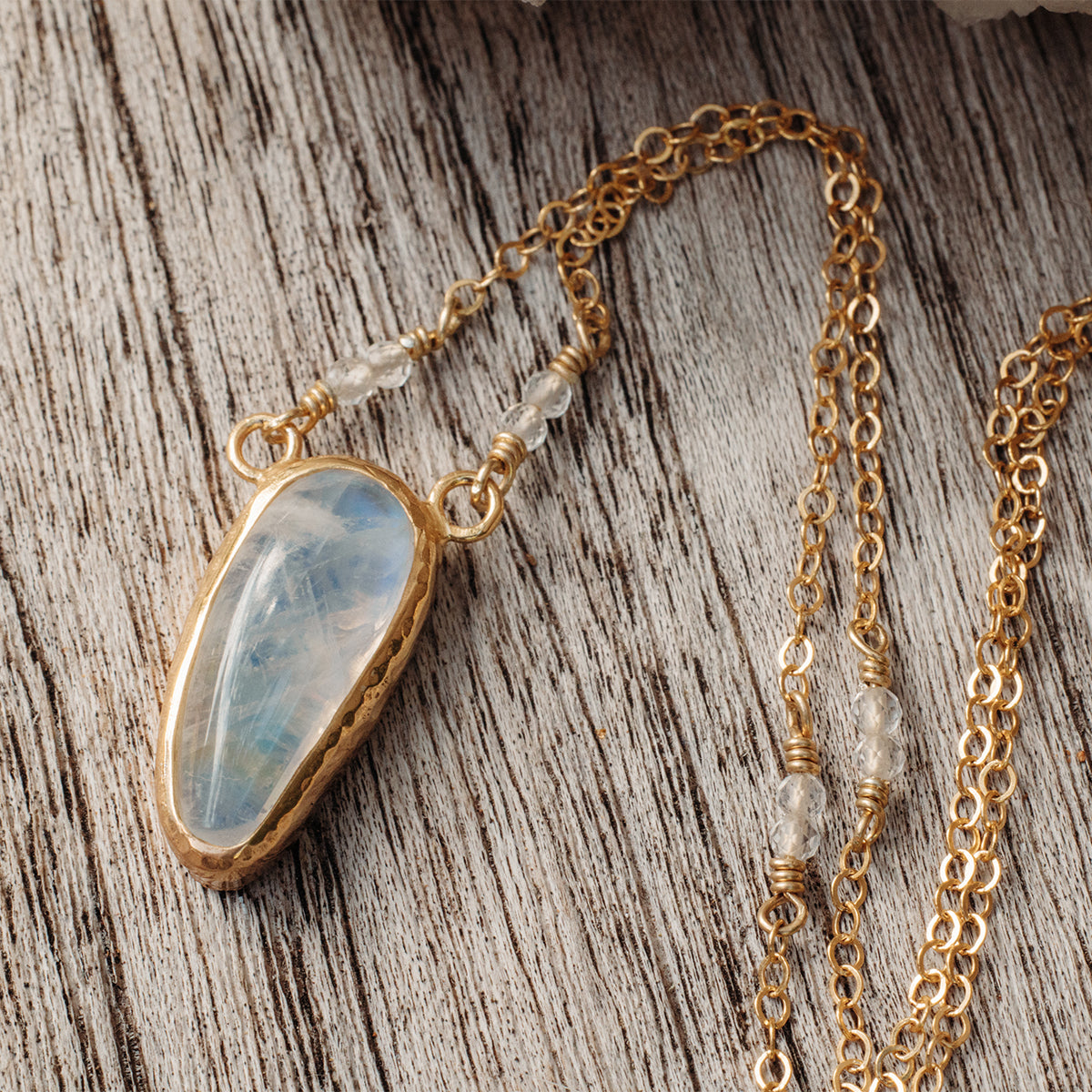 Rainbow Moonstone Necklace