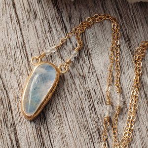 Rainbow Moonstone Necklace