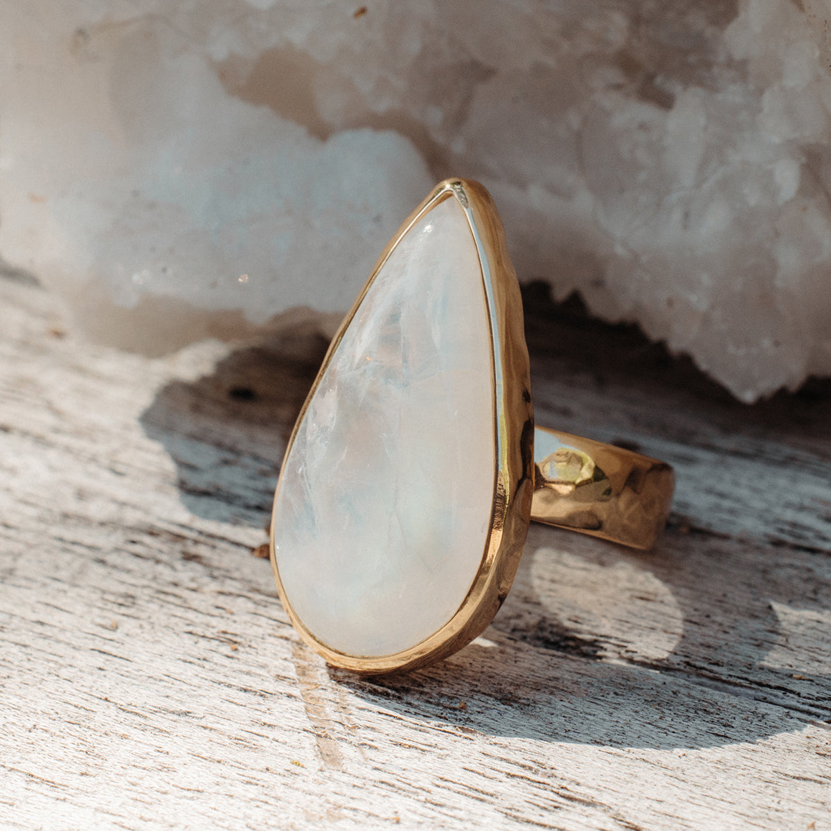Rainbow Moonstone Ring