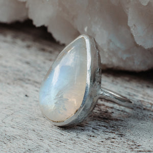 Rainbow Moonstone Elfin Ring