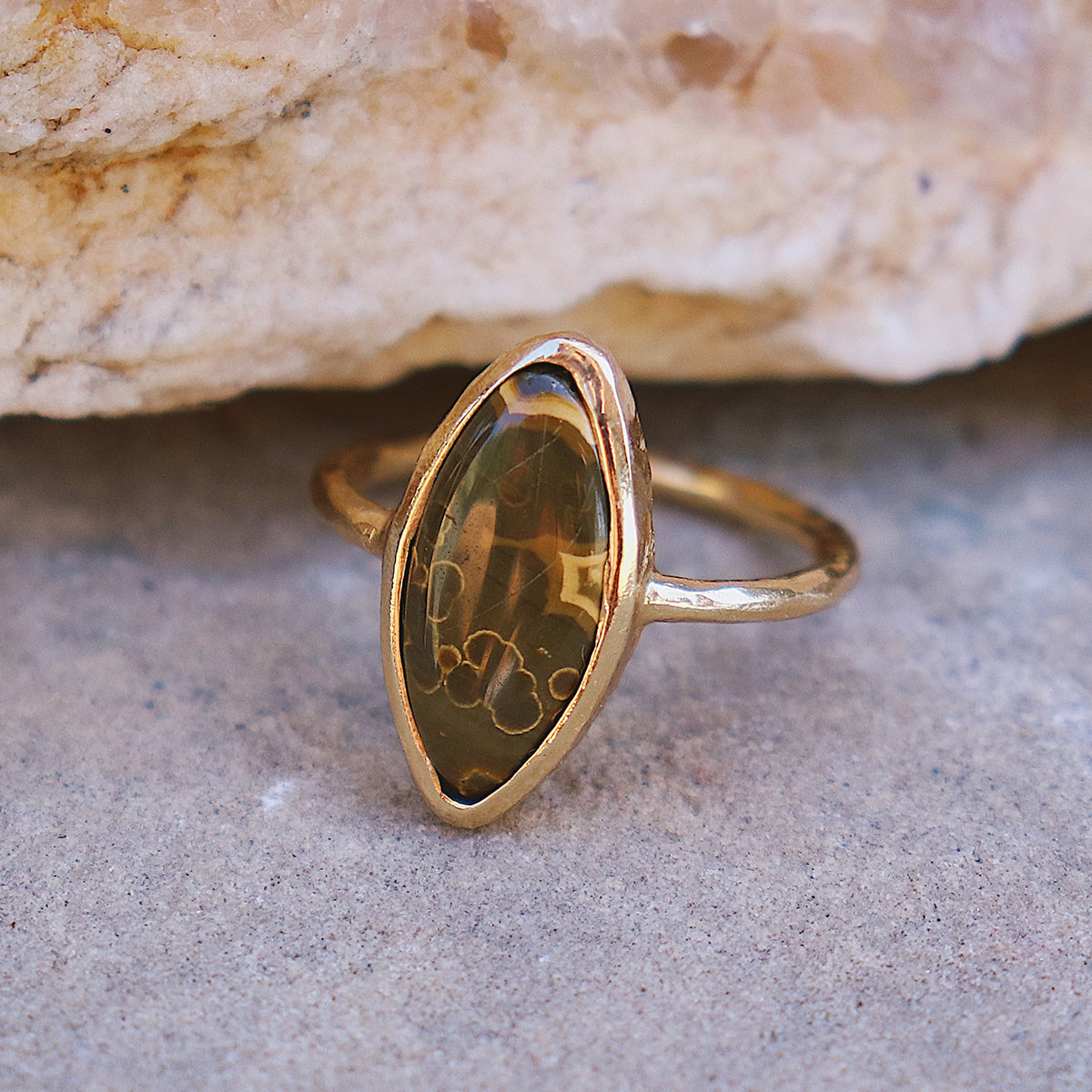 Ocean Jasper Elfin Ring